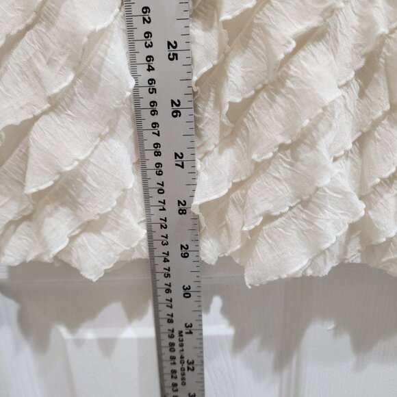 Espresso Flirty and Flattering White Ruffled Shell Women's Size XL Sleeveless - Picture 11 of 11